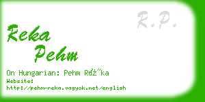 reka pehm business card